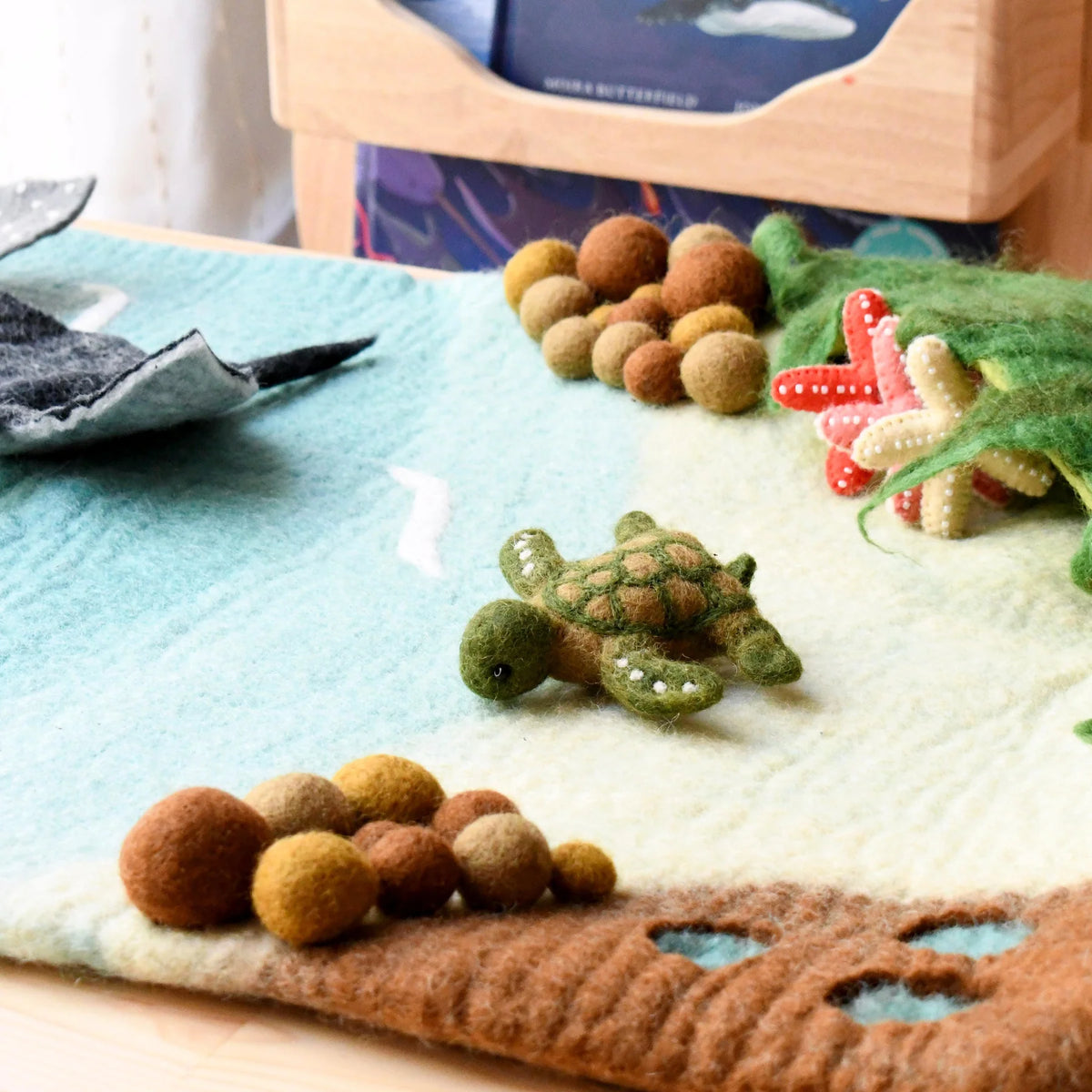 Tara Treasures Large Sea and Rockpool Felt Play Mat Playscape - Cheeky Junior