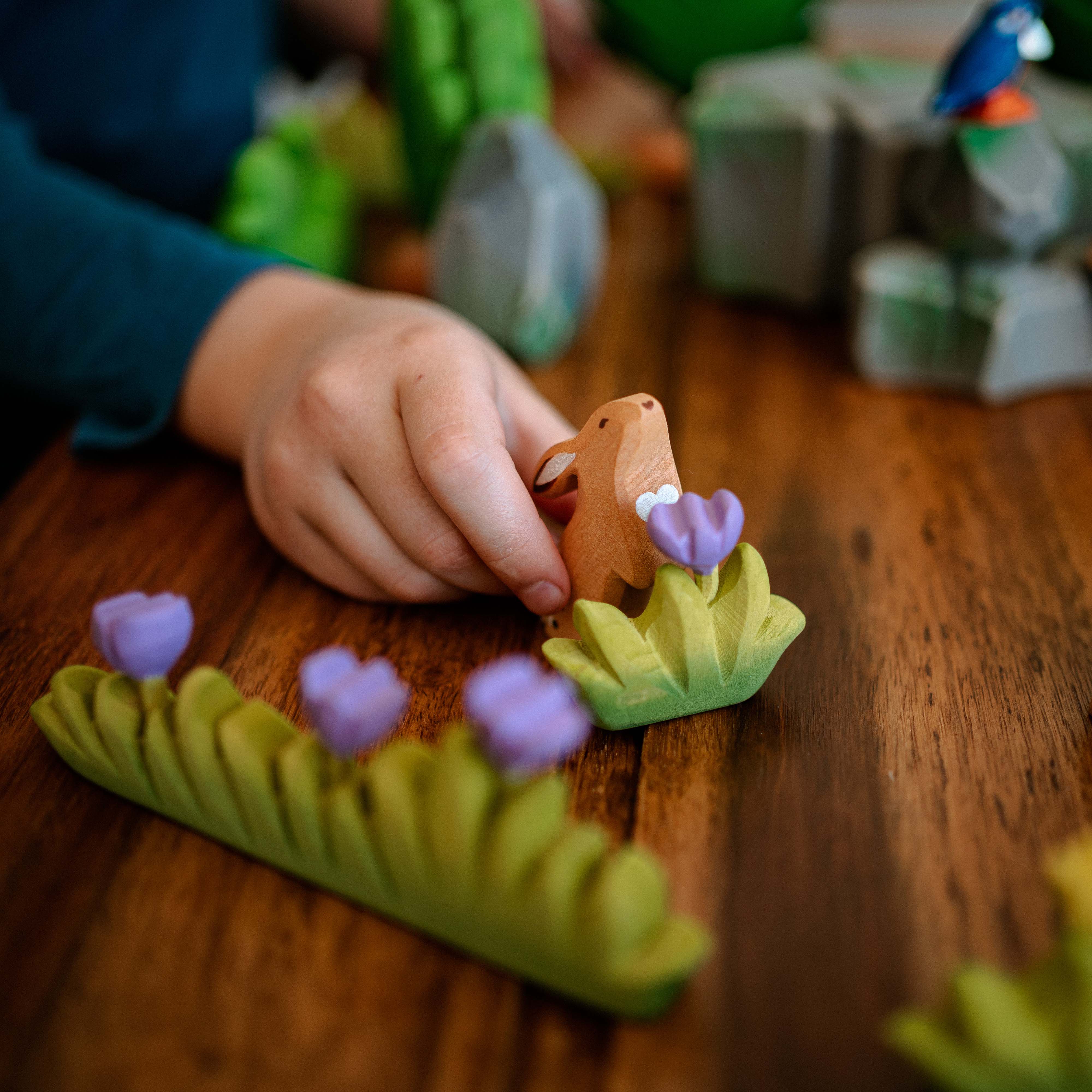 Bumbu Toys Grass with Lilac Flower (Small and Large) - Cheeky Junior