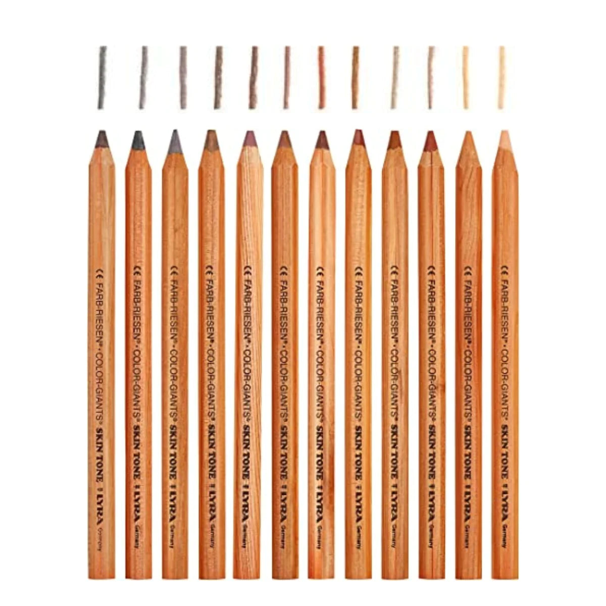 Lyra Colour Giants Pencils Set 12 Skin Tones