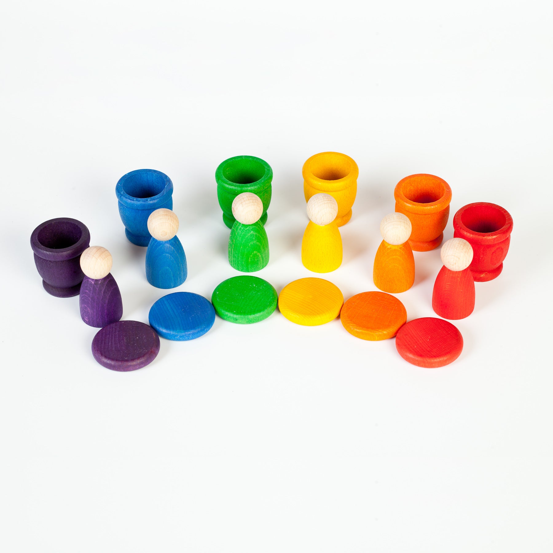 Grapat Nins, Mates & Coins (18 wooden pieces) - Cheeky Junior