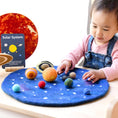 Load image into Gallery viewer, Tara Treasures Solar System Outer Space Felt Play Mat with Planets

