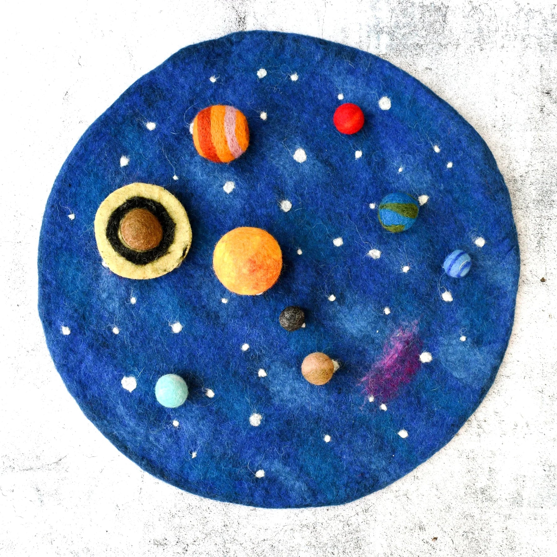 Tara Treasures Solar System Outer Space Felt Play Mat with Planets
