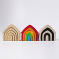 Load image into Gallery viewer, Grimm's Stacking House (Rainbow, Natural and Monochrome)
