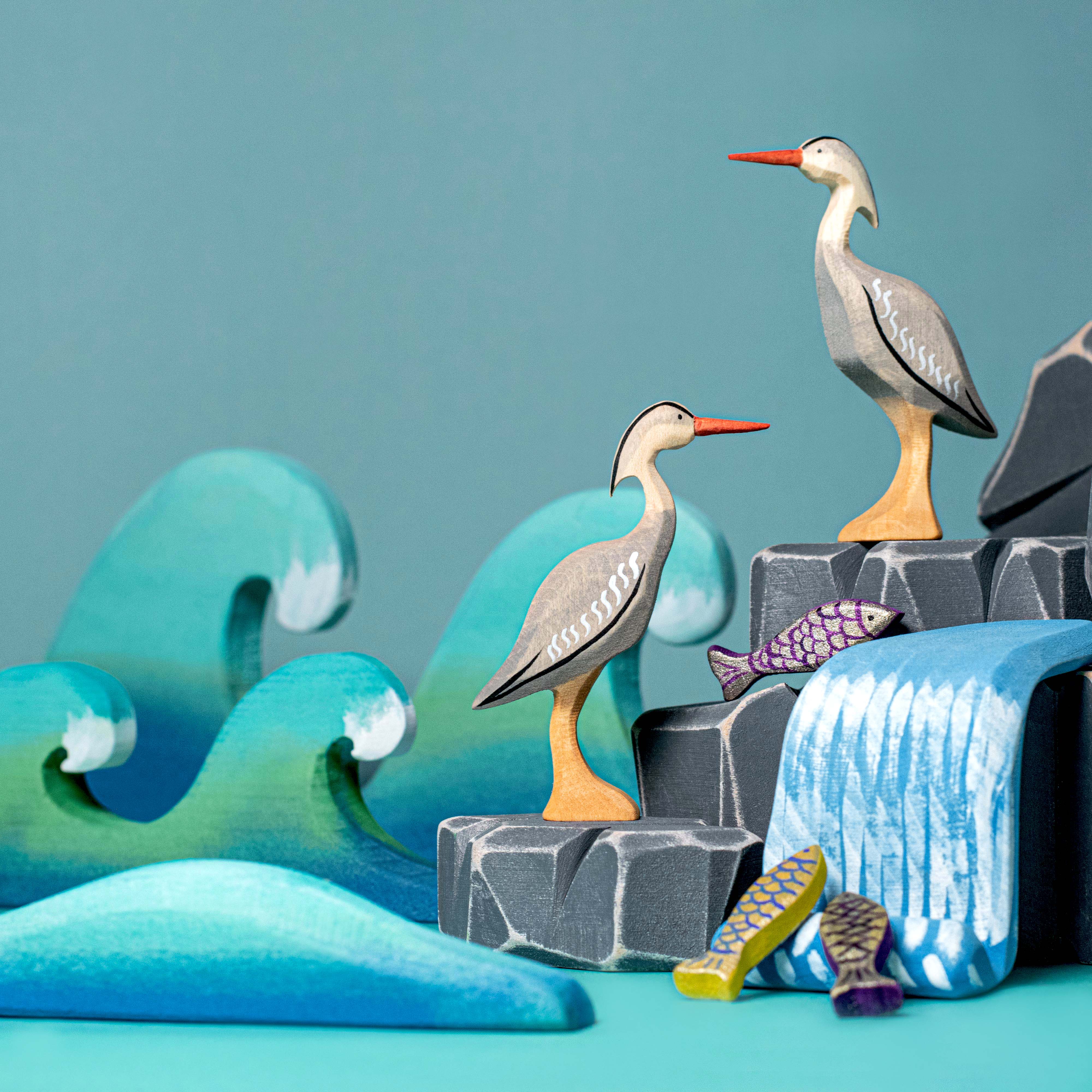 Bumbu Toys Grey Heron - Cheeky Junior